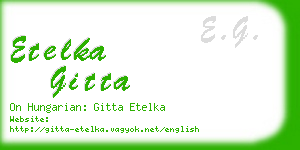 etelka gitta business card